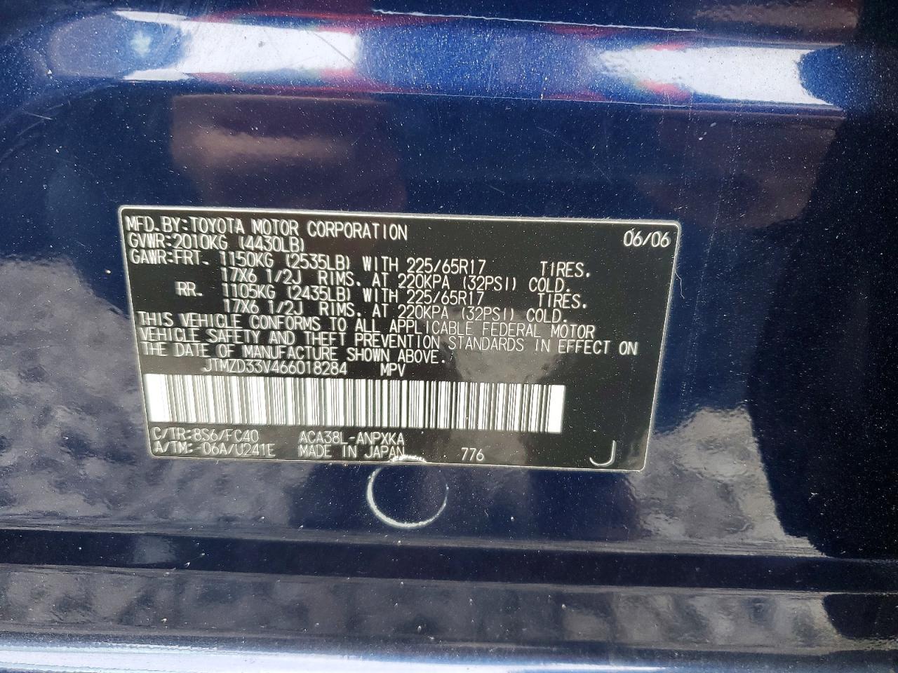 2006 TOYOTA RAV4