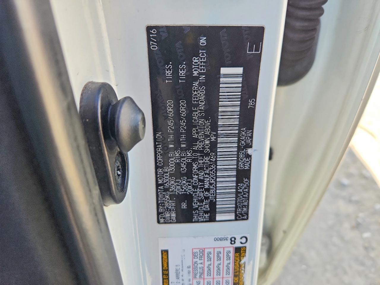 2016 TOYOTA 4Runner