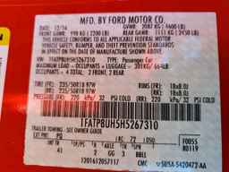2017 FORD MUSTANG