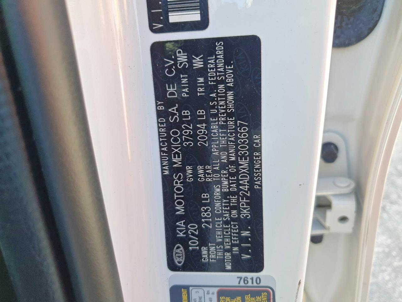 2021 KIA FORTE