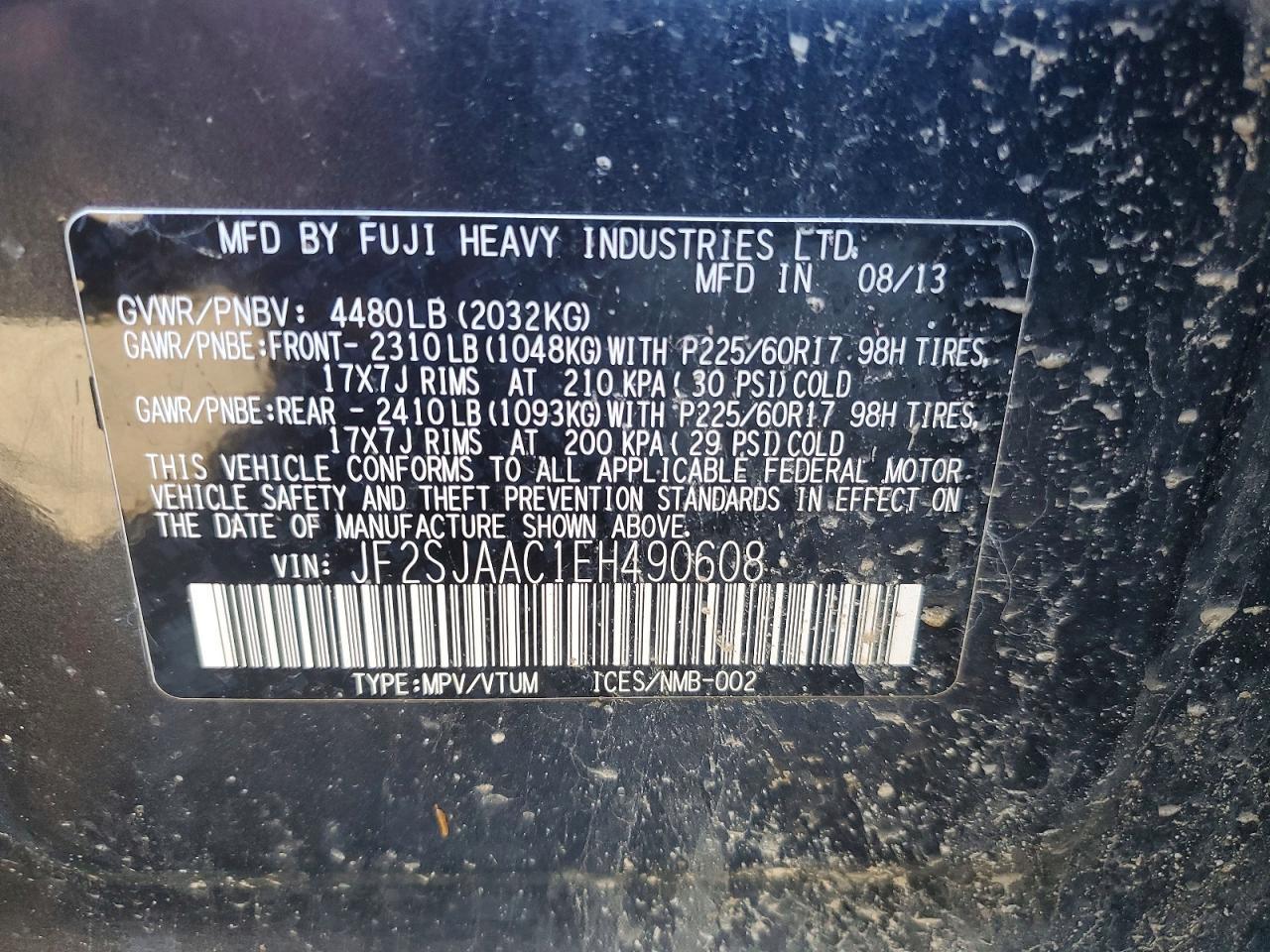 2014 SUBARU FORESTER
