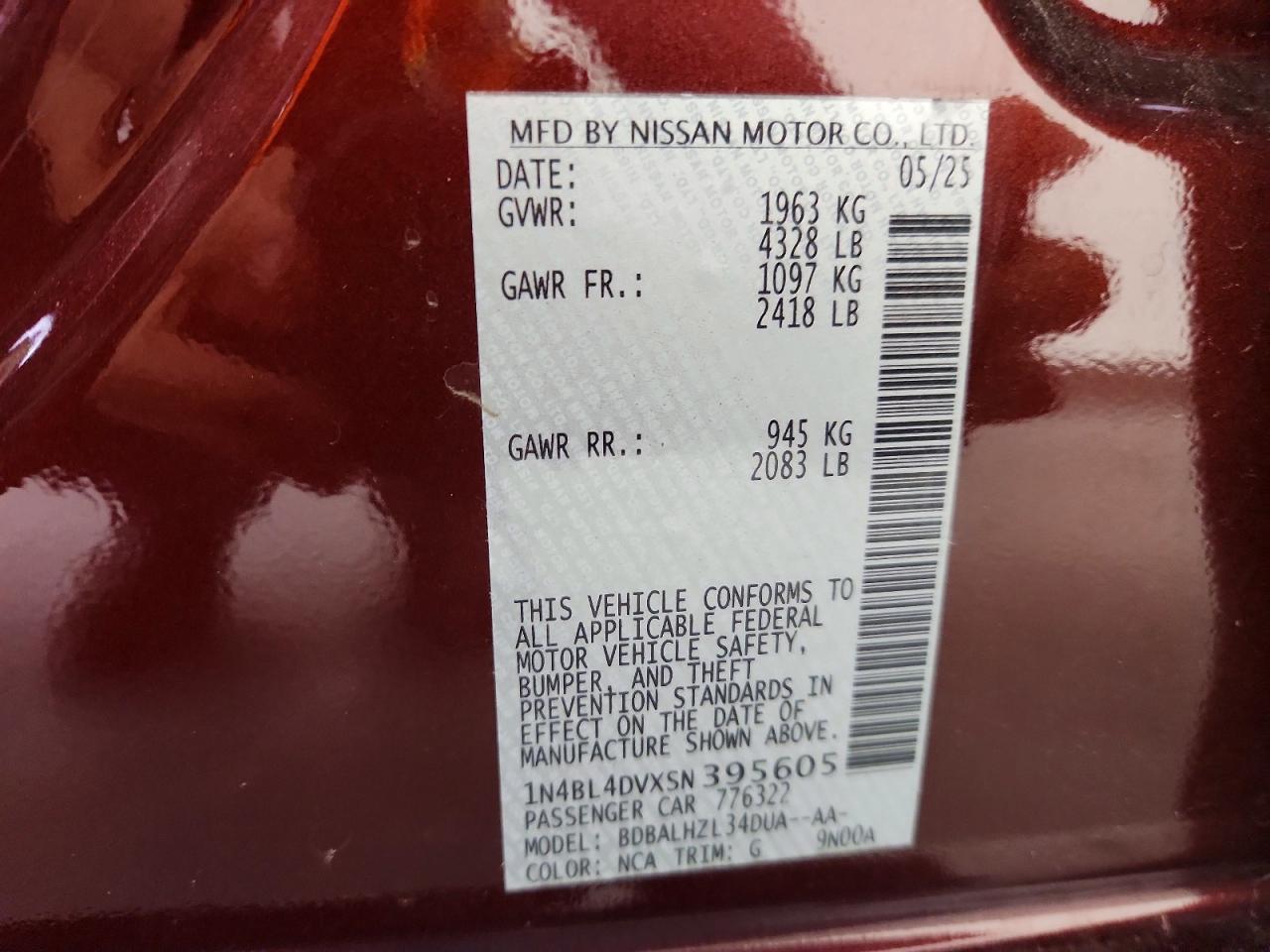 2025 NISSAN ALTIMA