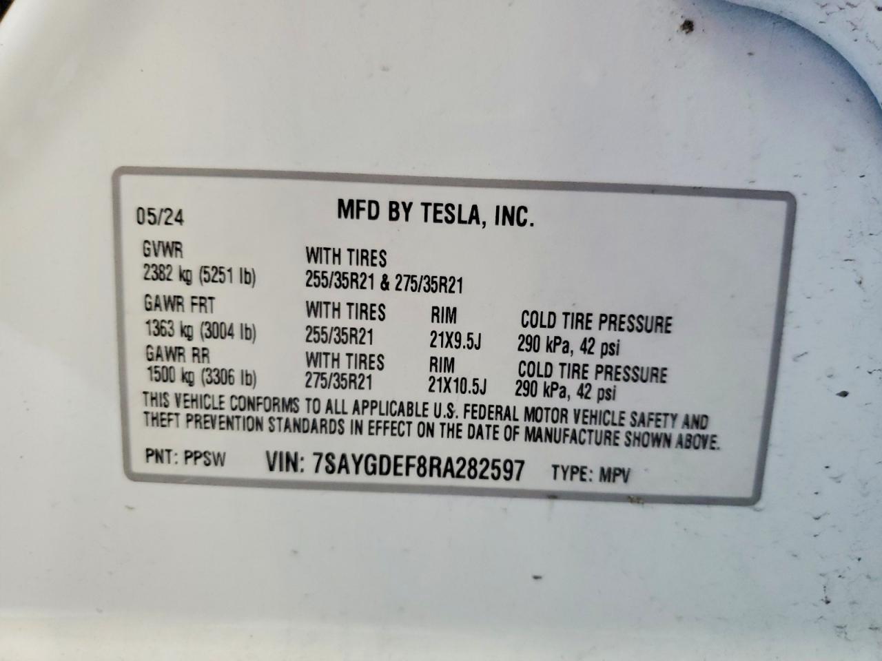 2024 TESLA MODEL Y