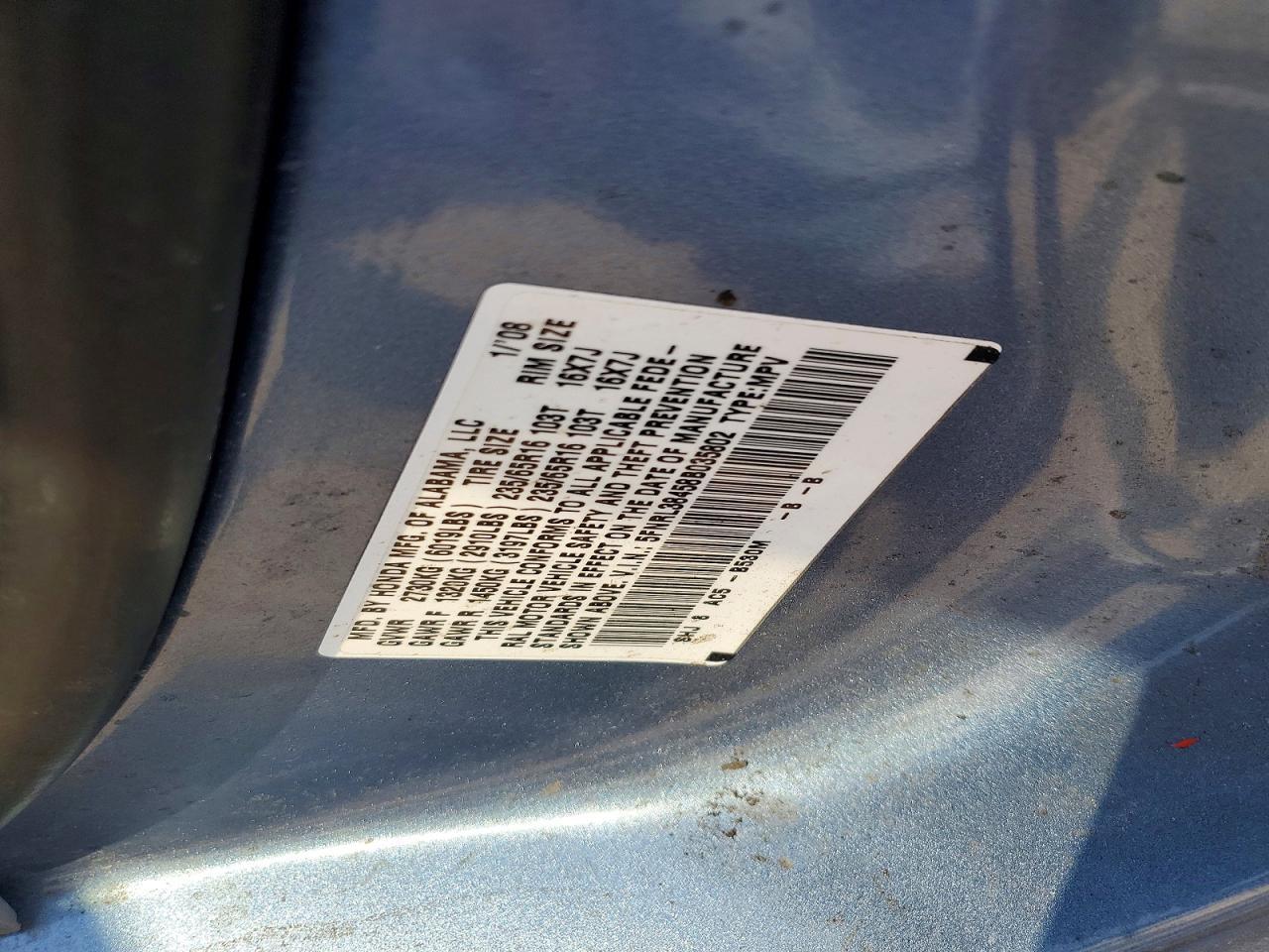 2008 HONDA ODYSSEY