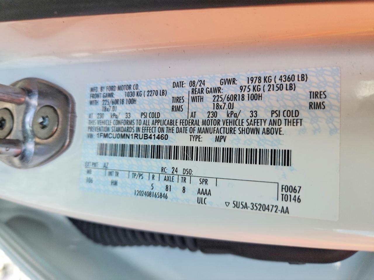 2024 FORD ESCAPE