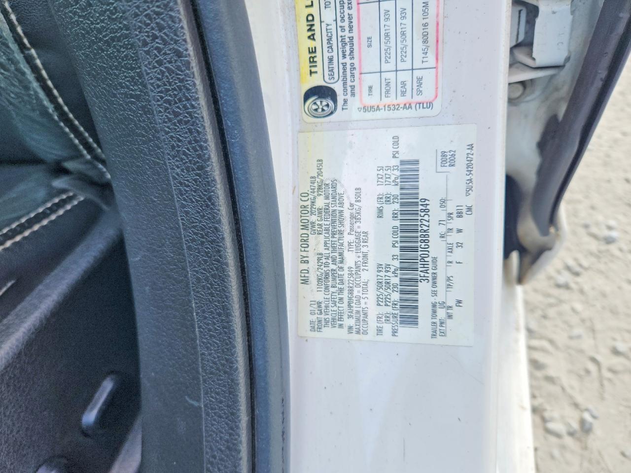 2011 FORD FUSION