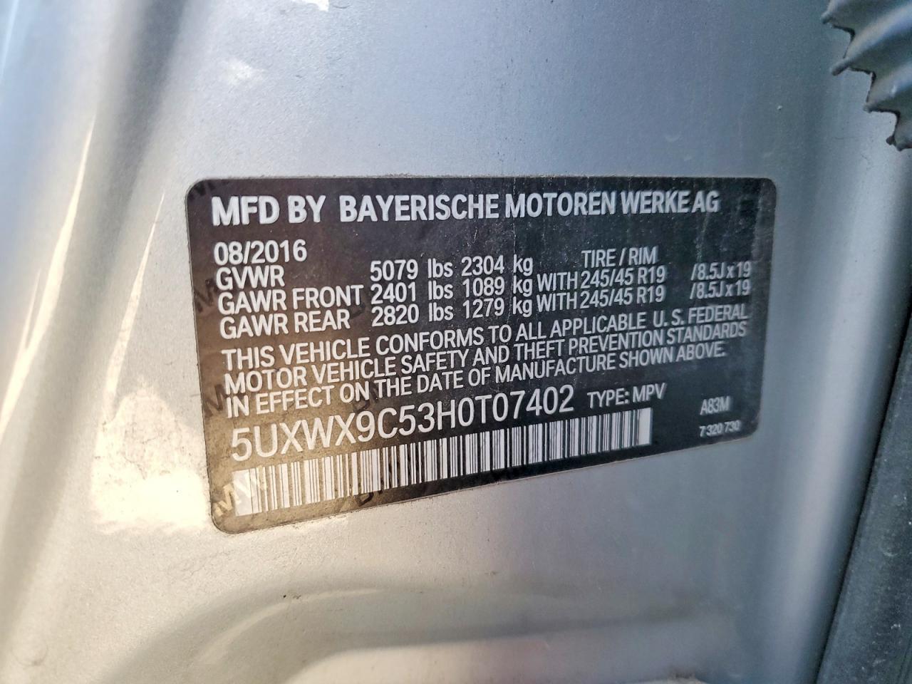 2017 BMW X3