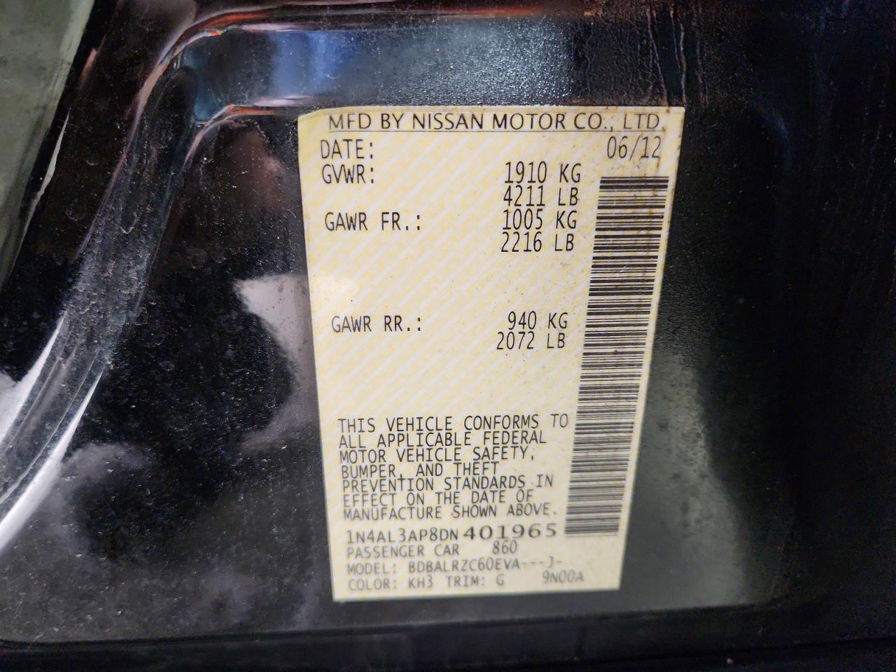 2013 NISSAN ALTIMA