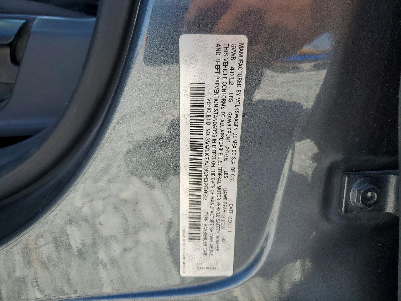 2012 VOLKSWAGEN JETTA