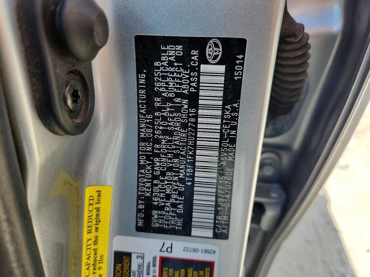 2017 TOYOTA CAMRY