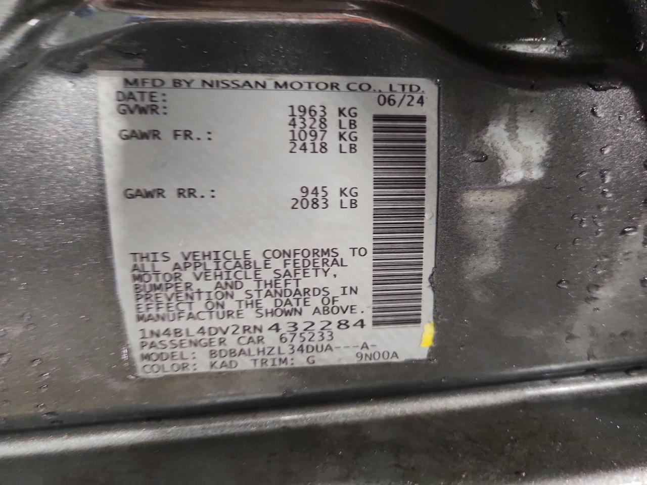 2024 NISSAN ALTIMA