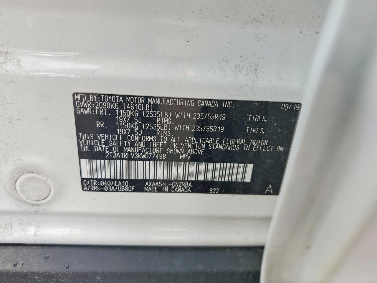 2019 TOYOTA RAV4
