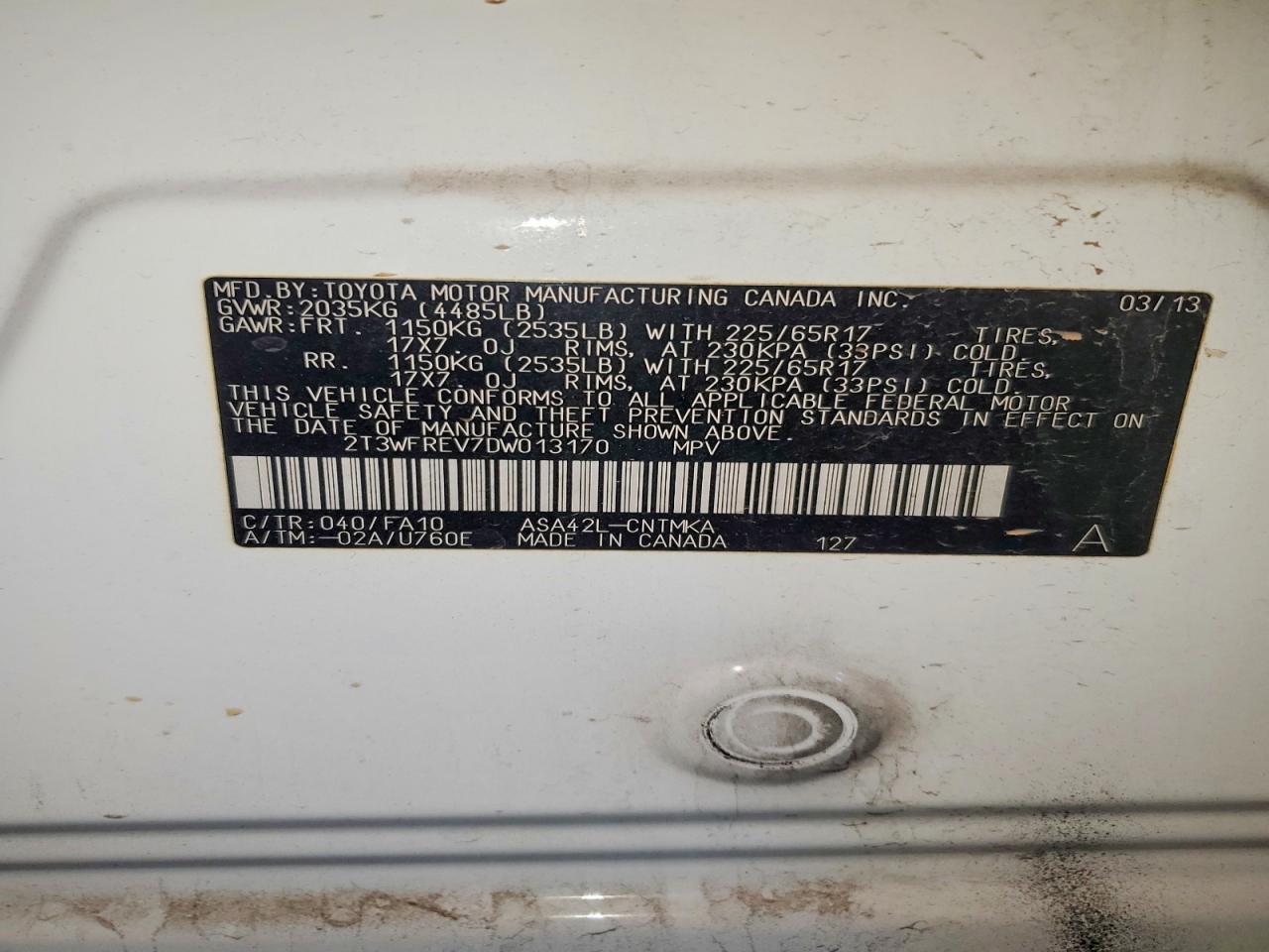 2013 TOYOTA RAV4