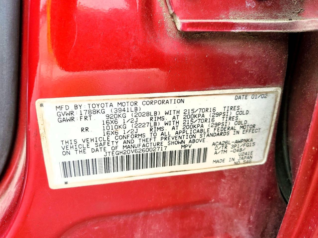 2002 TOYOTA RAV4