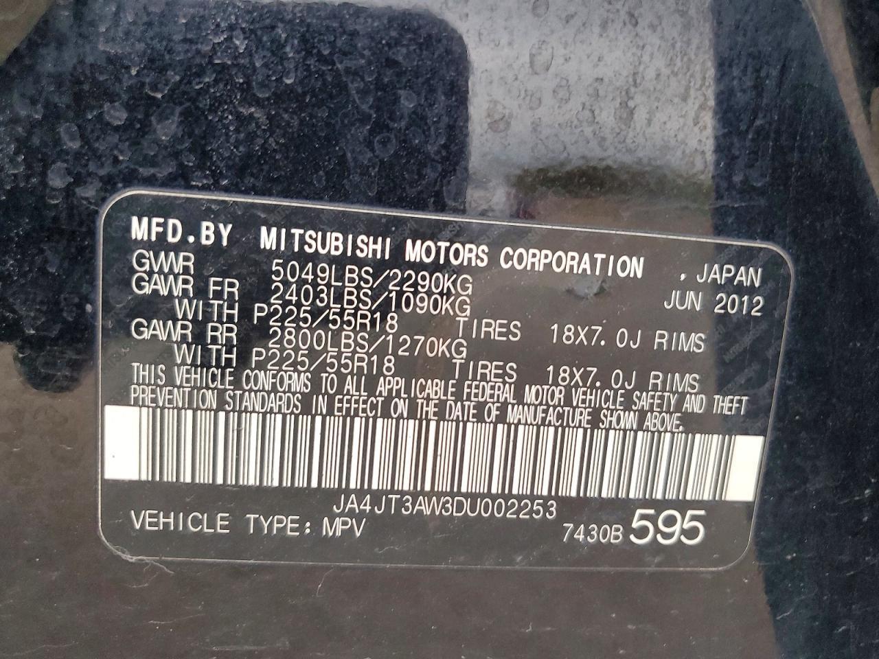2013 MITSUBISHI outlander