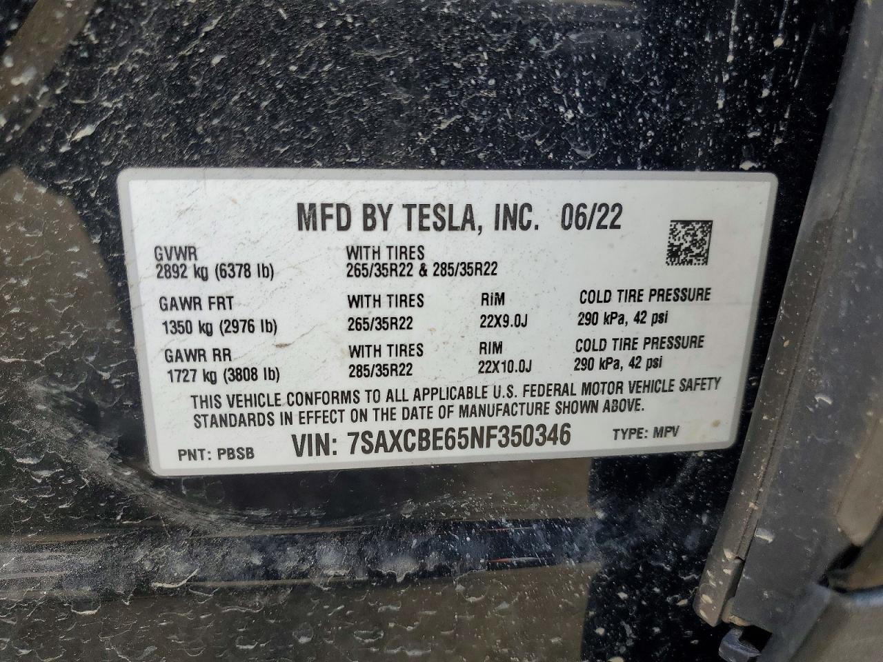 2022 TESLA MODEL X
