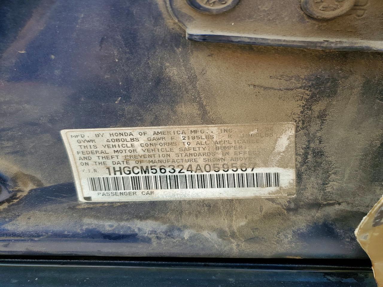 2004 HONDA ACCORD