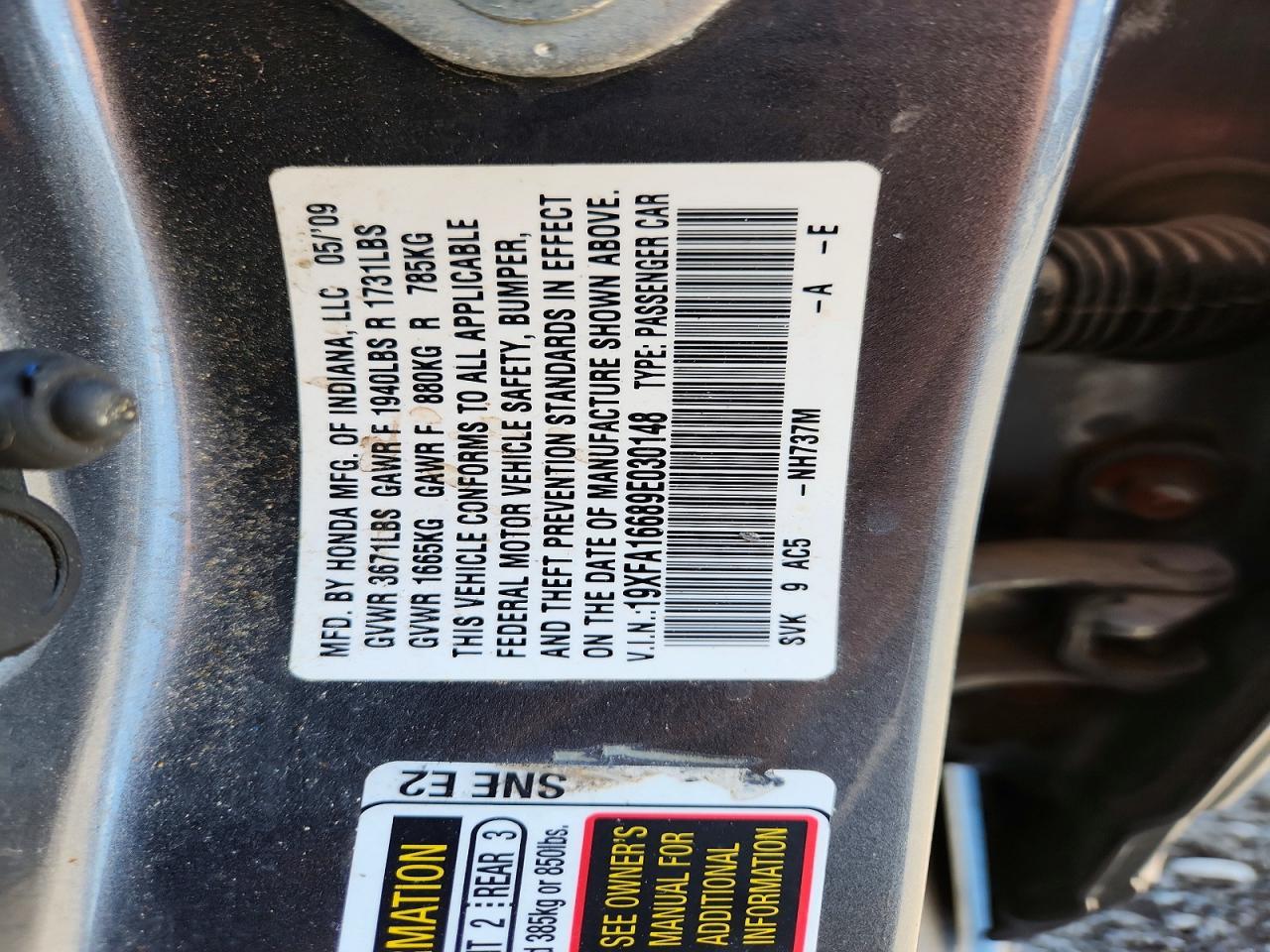 2009 HONDA CIVIC