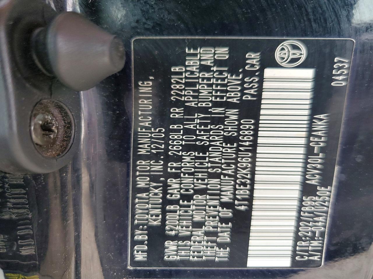 2006 TOYOTA CAMRY