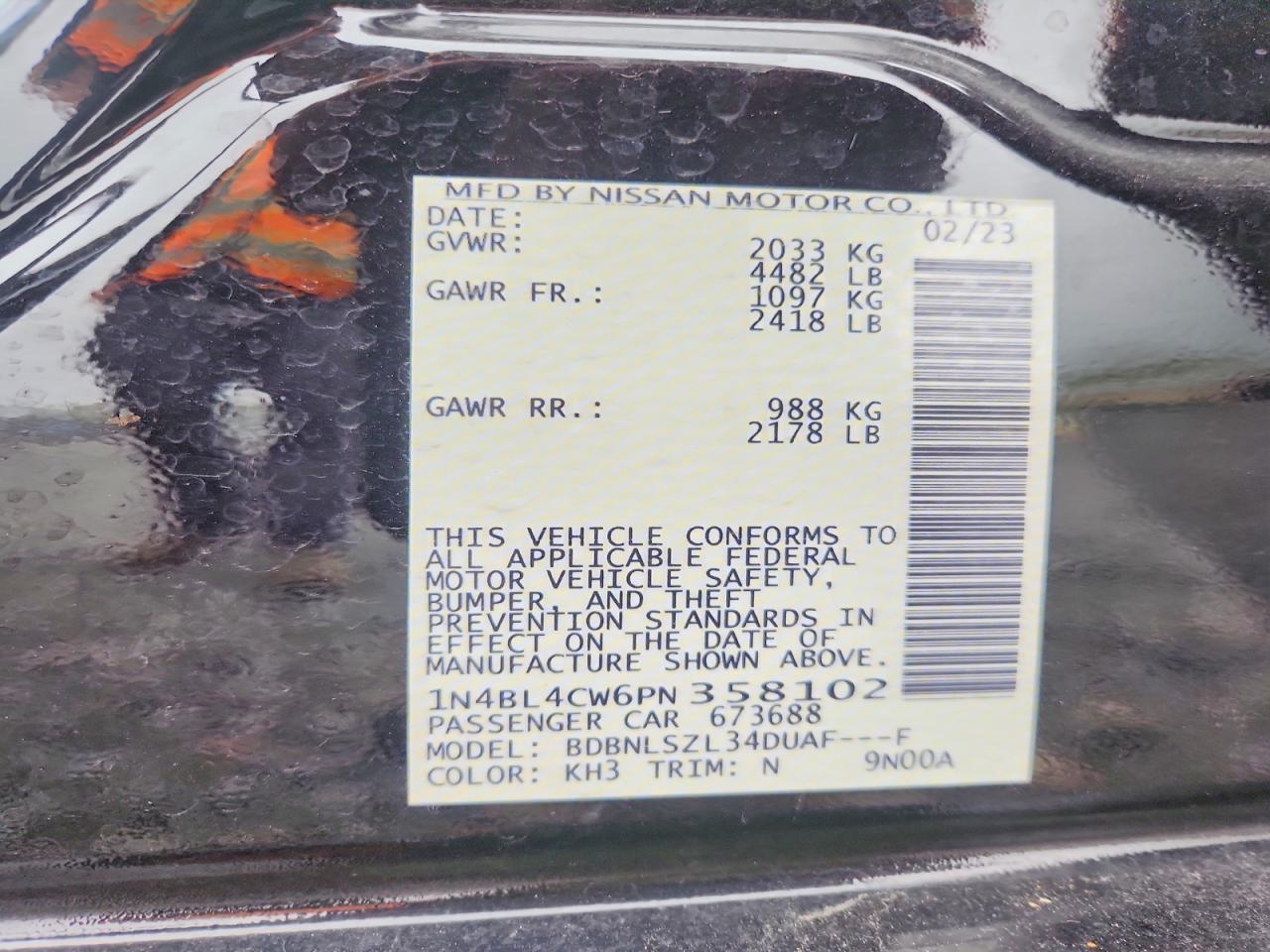 2023 NISSAN ALTIMA