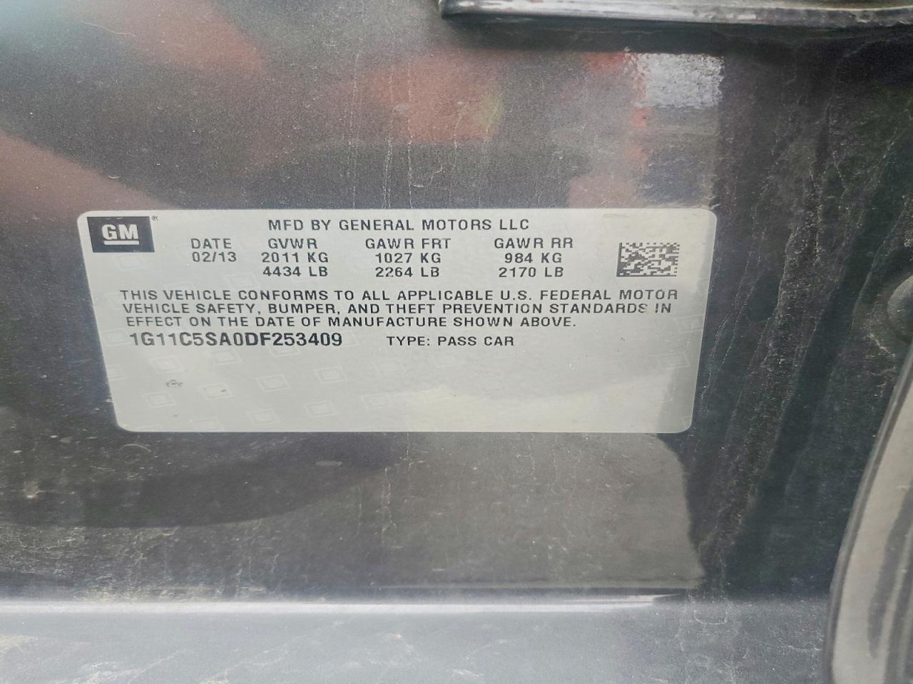2013 CHEVROLET MALIBU