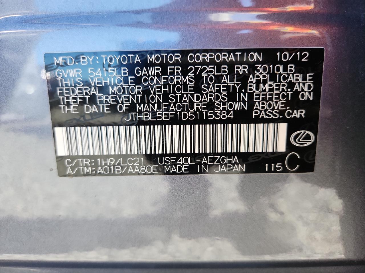 2013 LEXUS LS 460