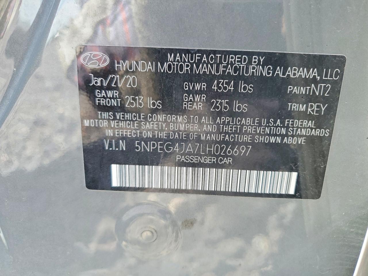 2020 HYUNDAI SONATA