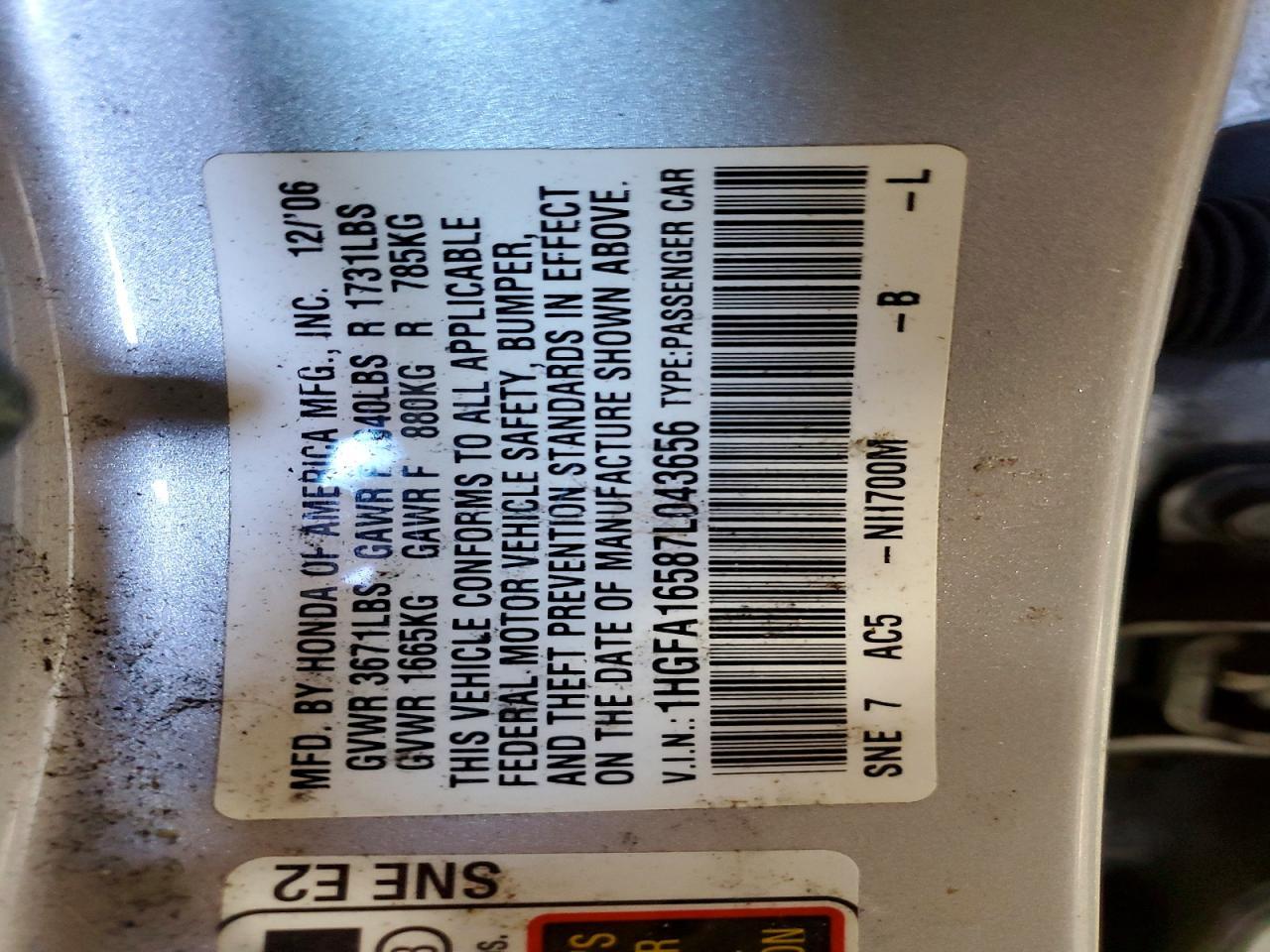 2007 HONDA CIVIC