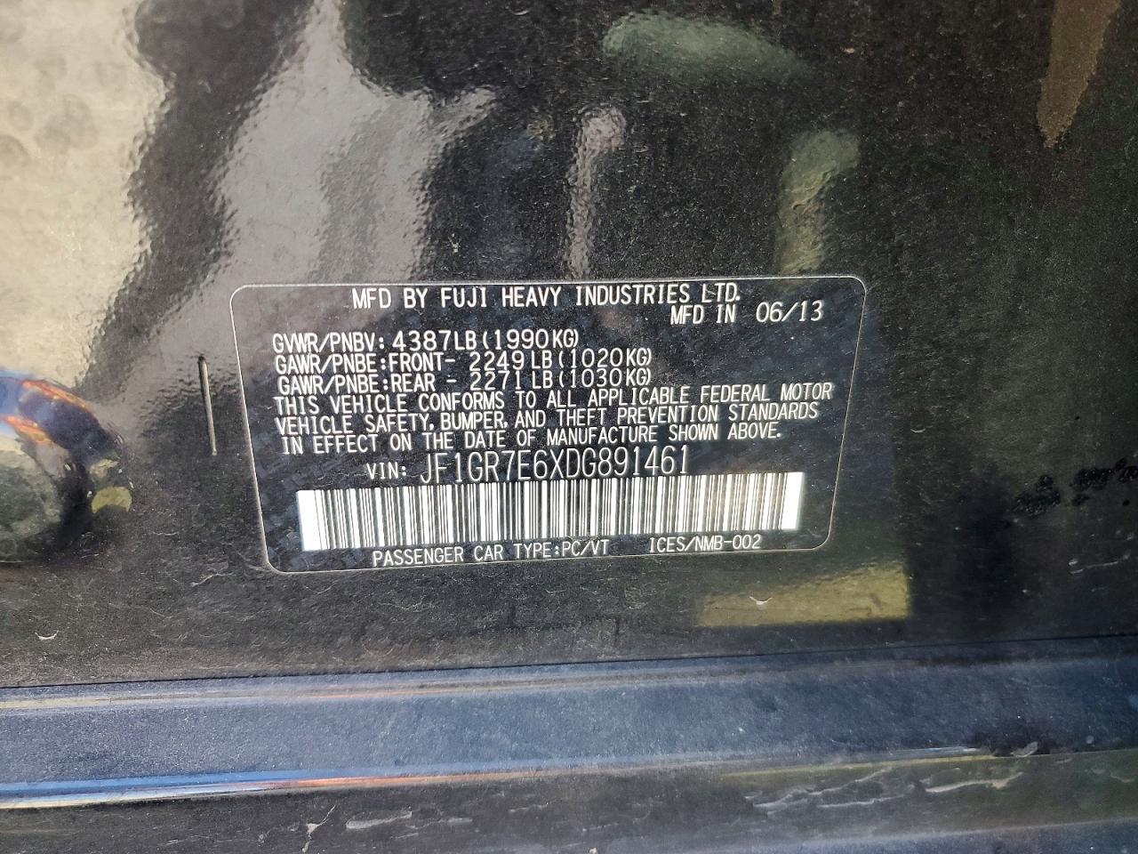 2013 SUBARU IMPREZA