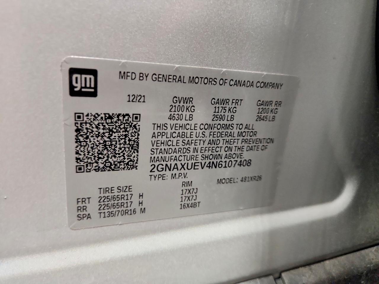 2022 CHEVROLET EQUINOX