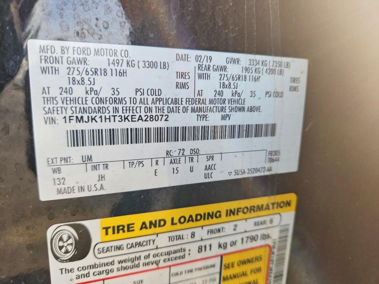 2019 FORD Expedition
