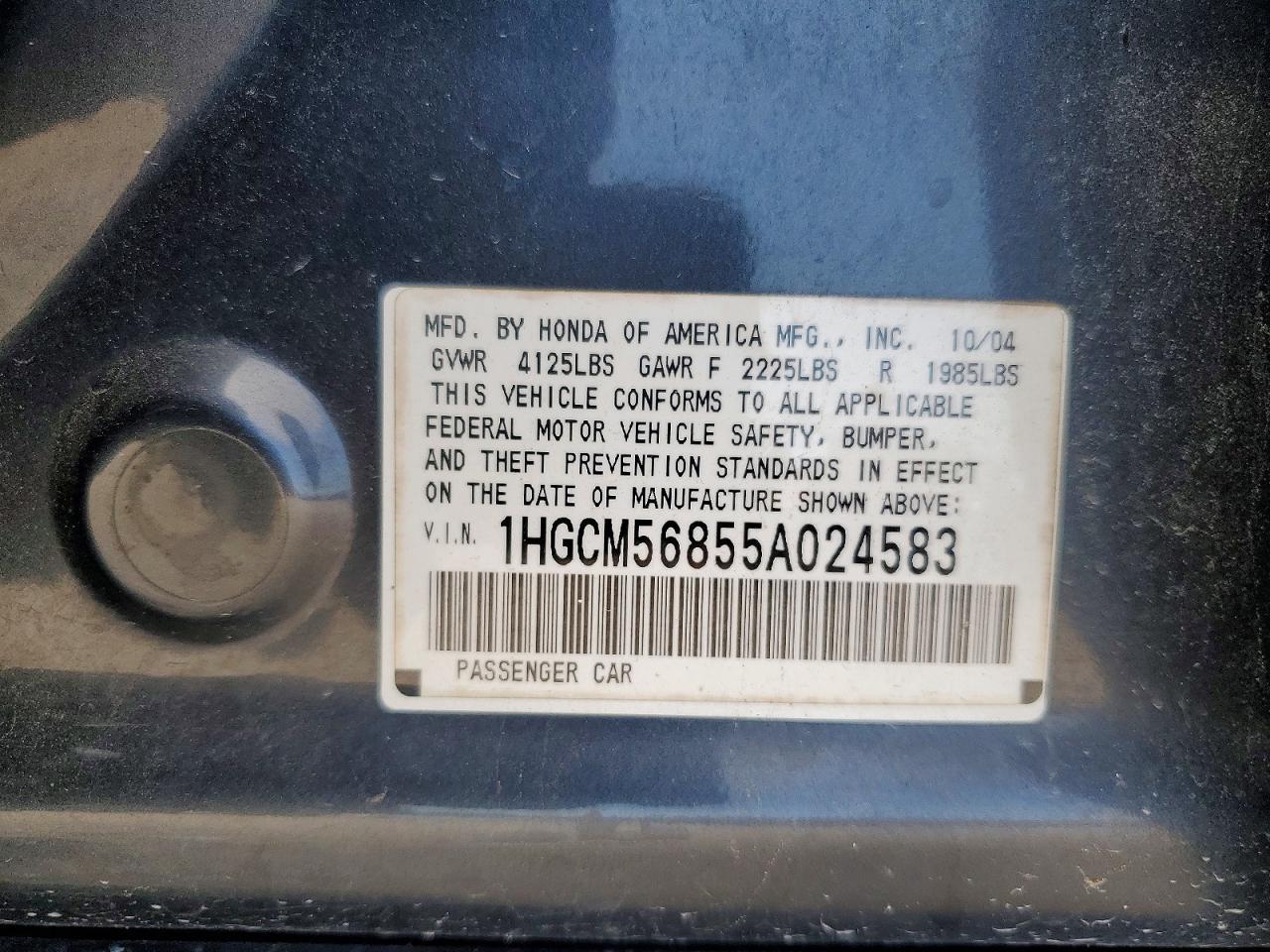 2005 HONDA ACCORD