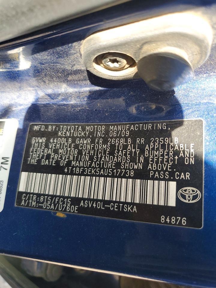 2010 TOYOTA CAMRY