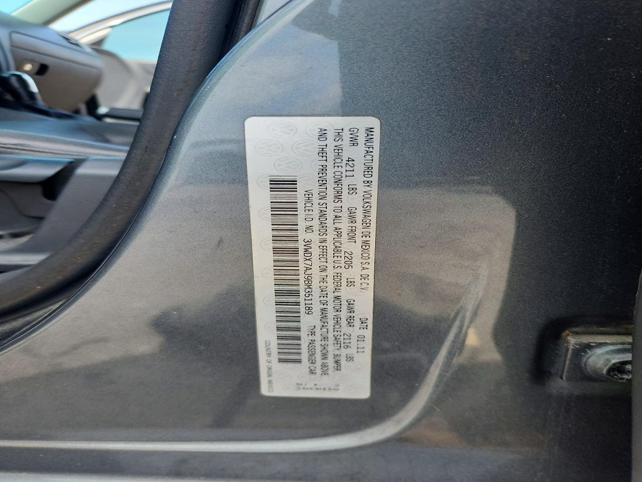 2011 VOLKSWAGEN JETTA