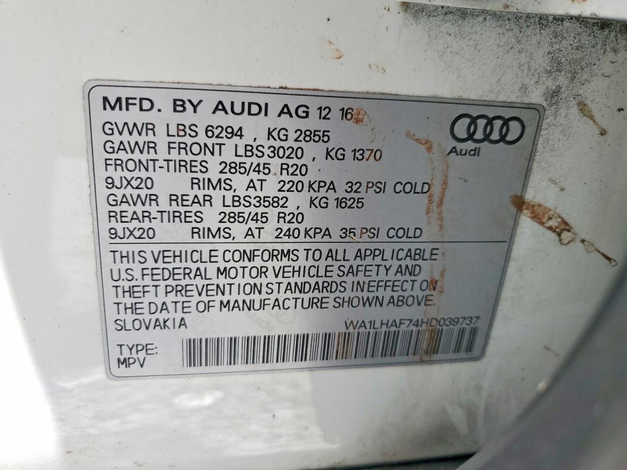 2017 AUDI Q7