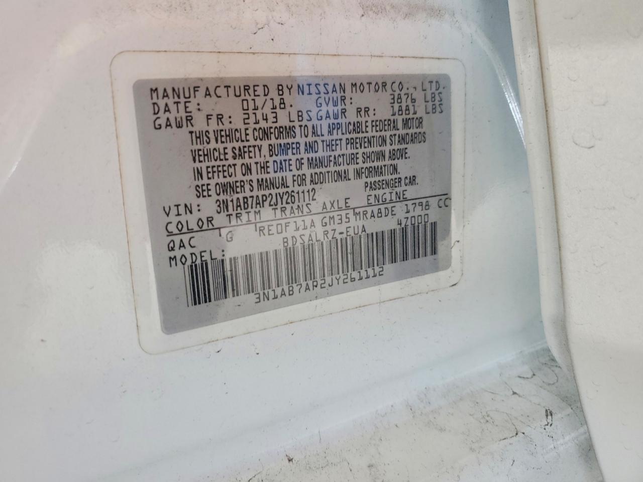 2018 NISSAN SENTRA