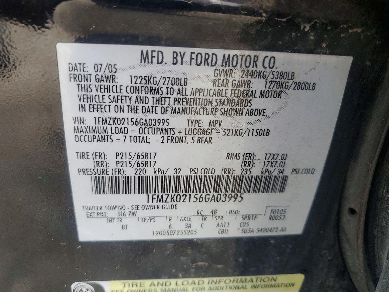 2006 FORD Freestyle
