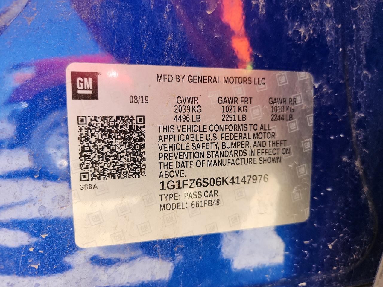 2019 CHEVROLET Bolt EV
