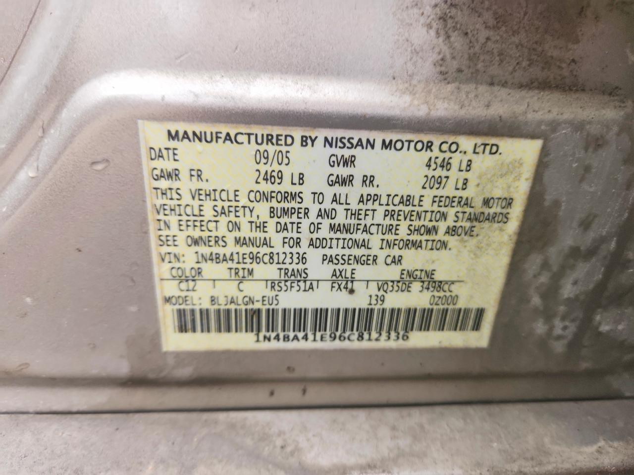 2006 NISSAN Maxima