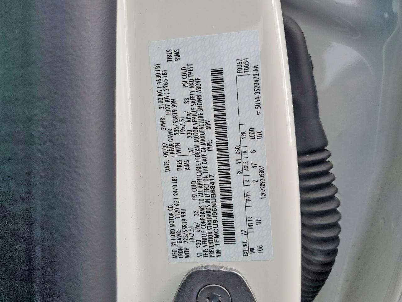 2022 FORD ESCAPE