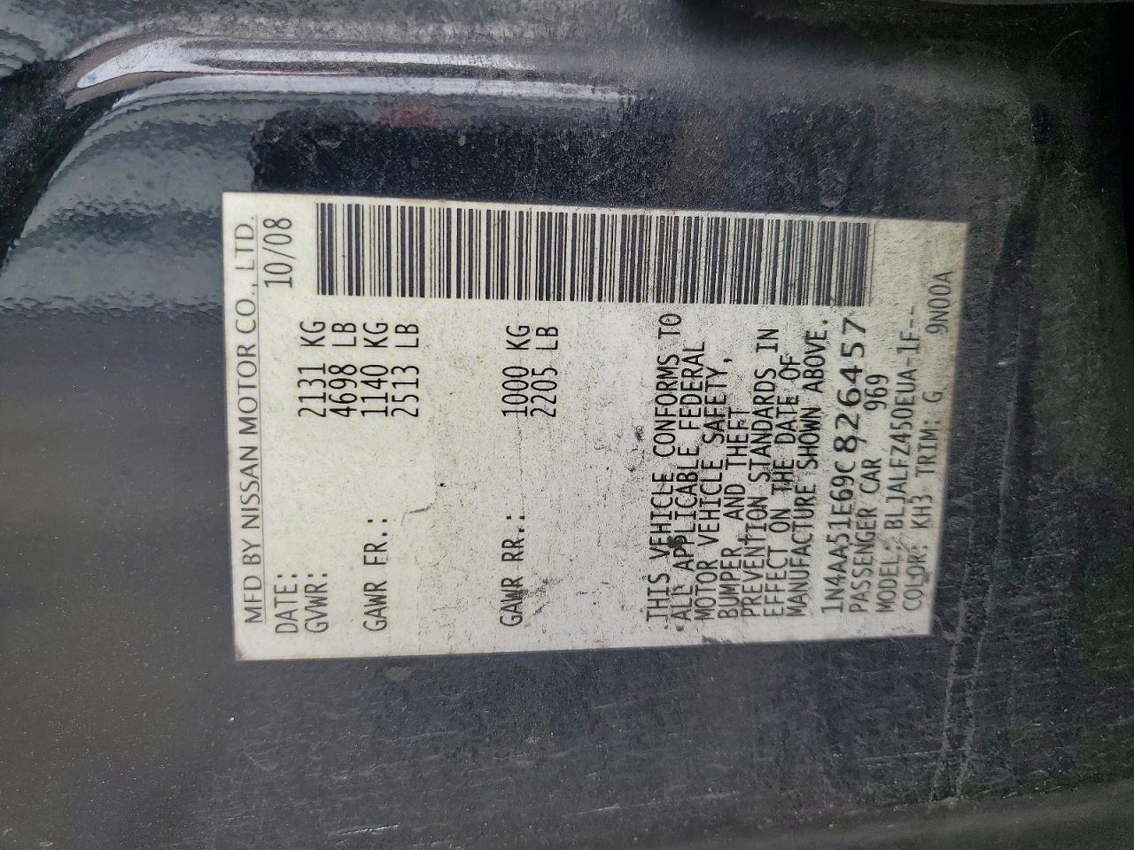 2009 NISSAN Maxima