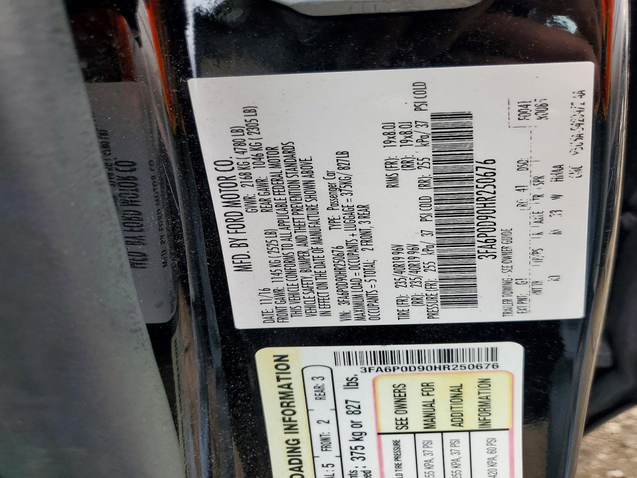 2017 FORD FUSION