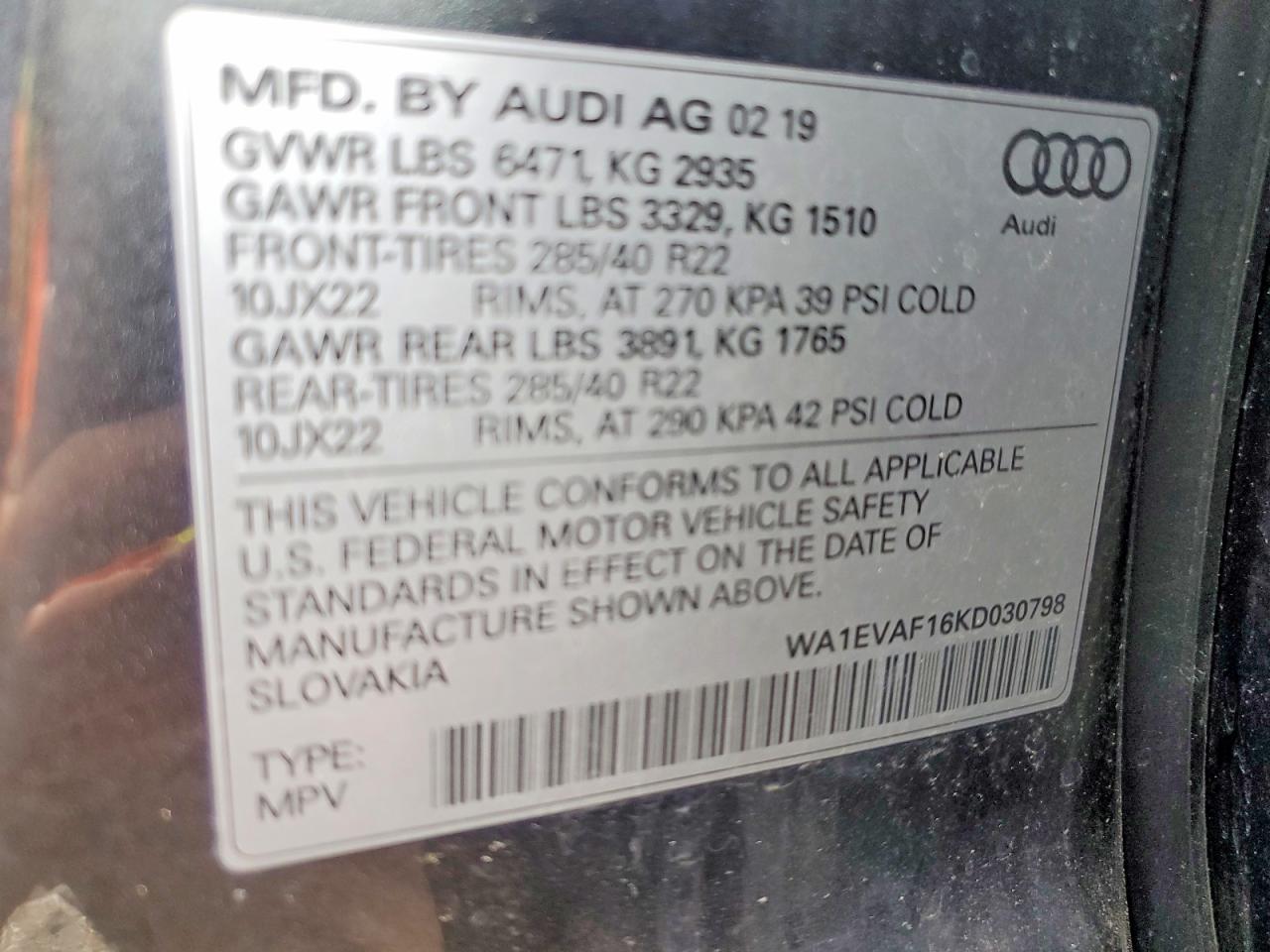2019 AUDI Q8