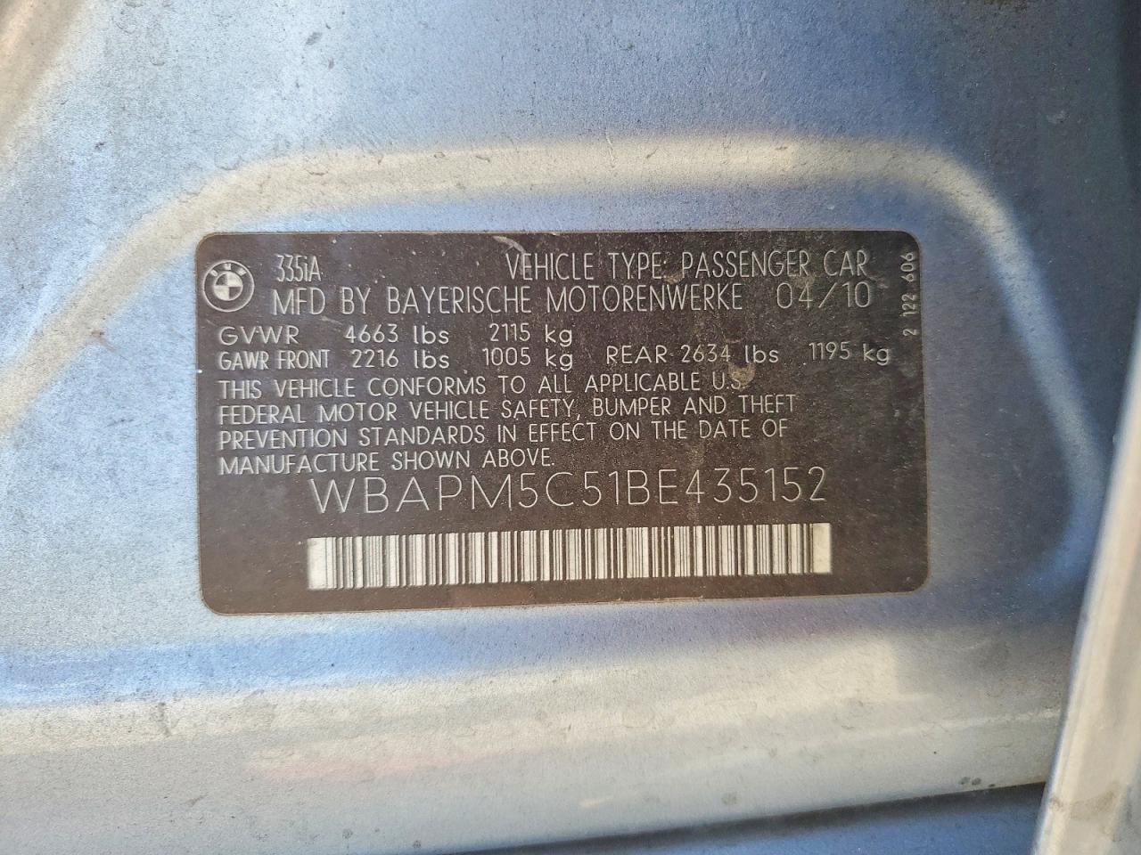 2011 BMW 3 SERIES