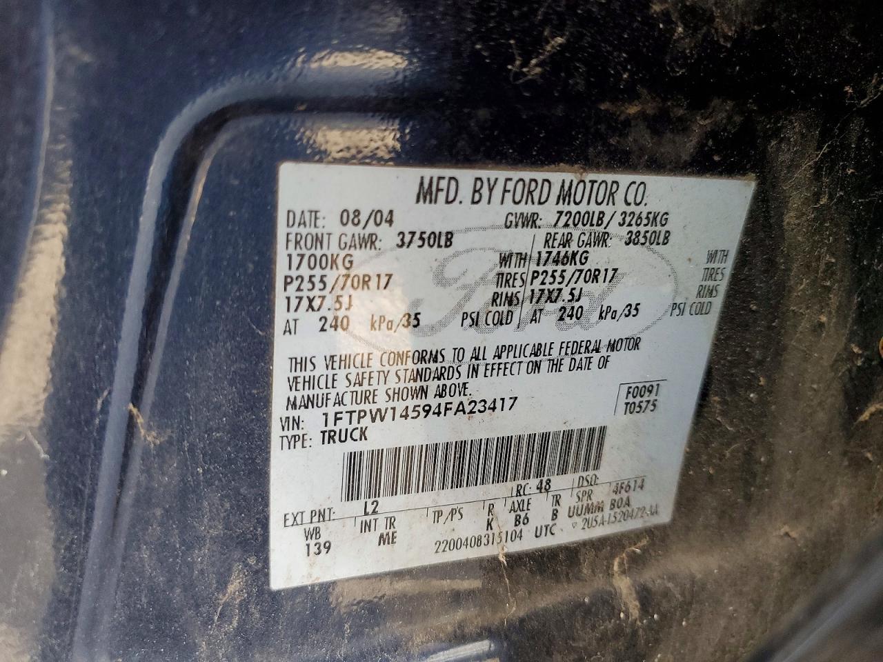 2004 FORD F-150 Lightning
