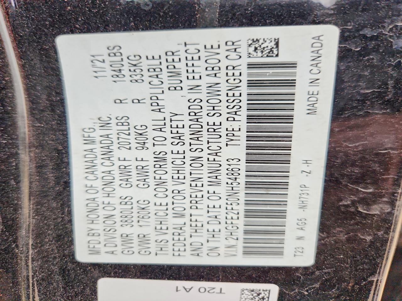2022 HONDA CIVIC