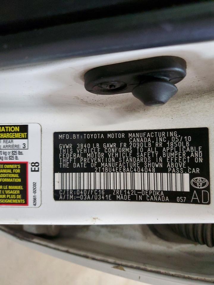 2010 TOYOTA COROLLA