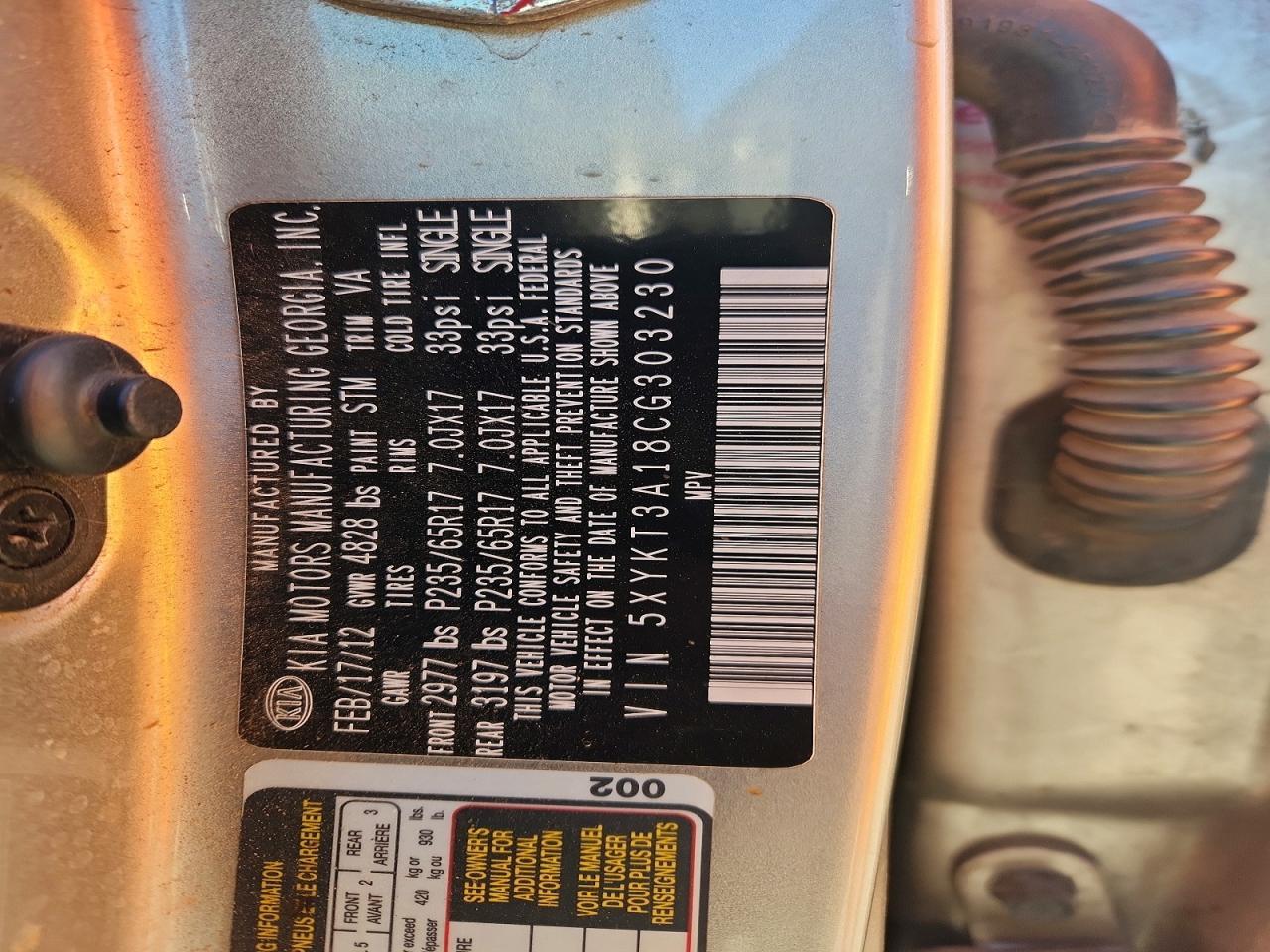 2012 KIA SORENTO