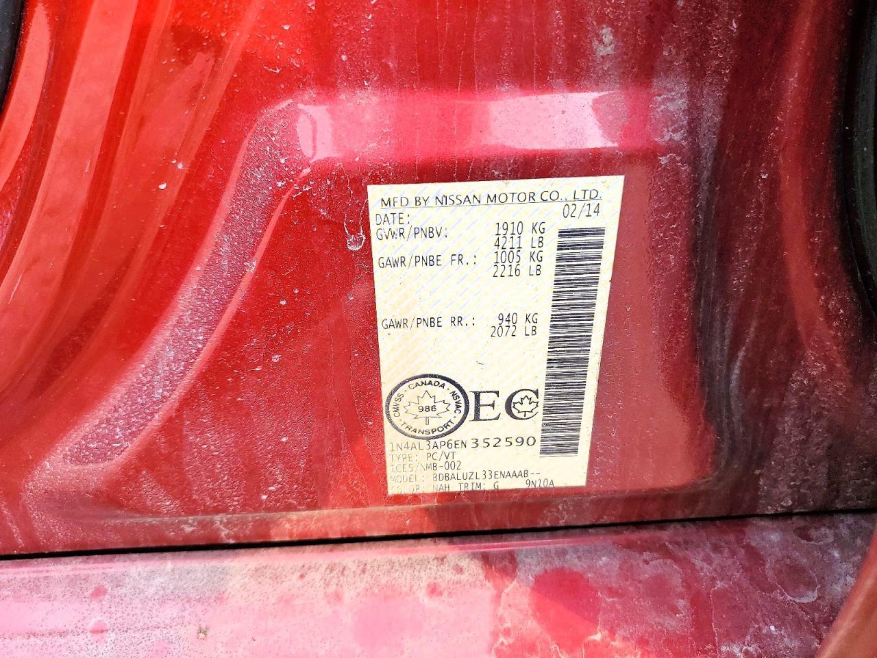 2014 NISSAN ALTIMA