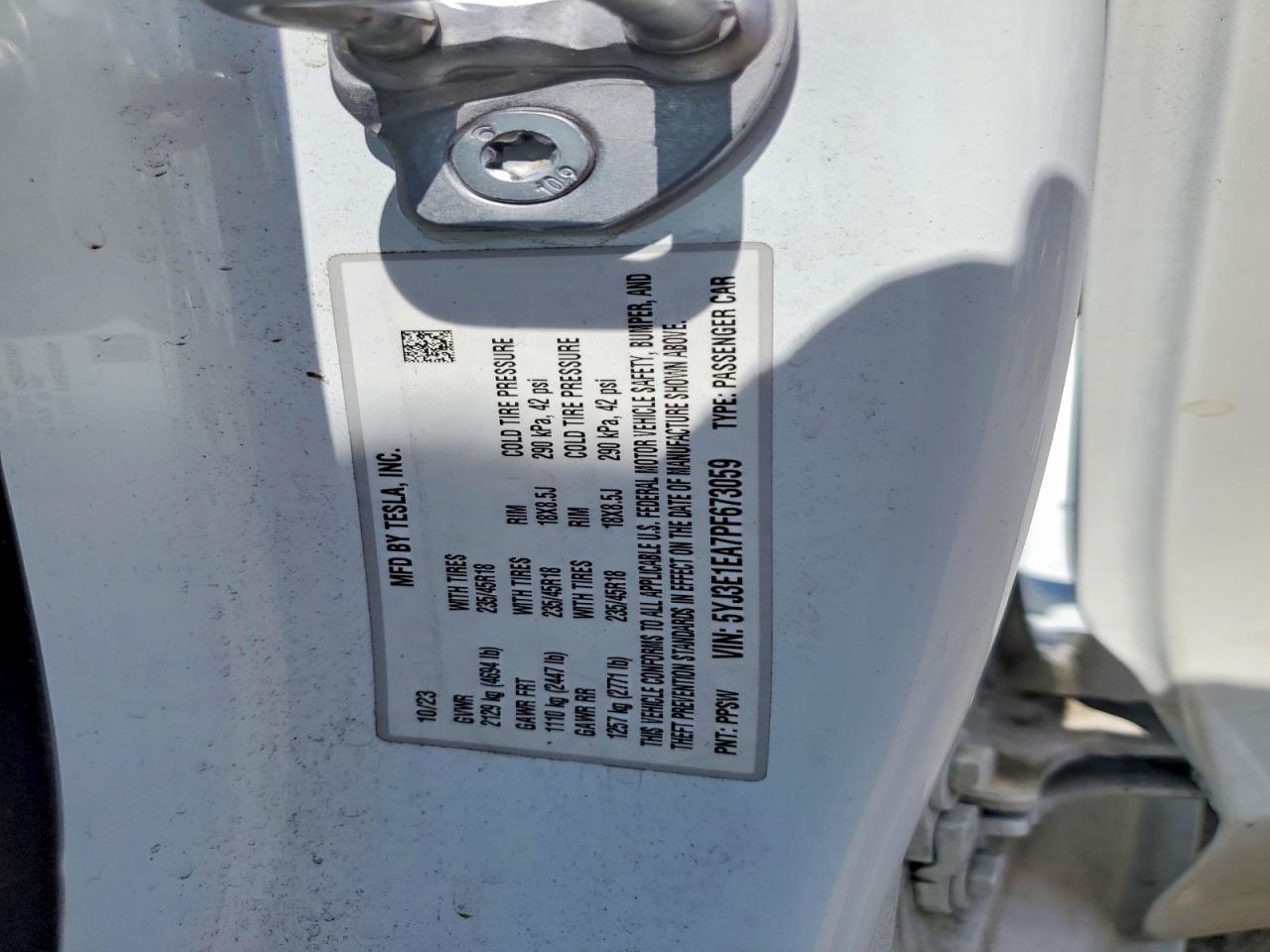 2023 TESLA MODEL 3